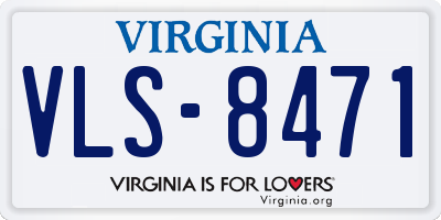 VA license plate VLS8471