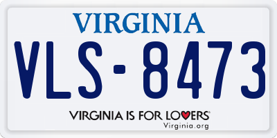 VA license plate VLS8473