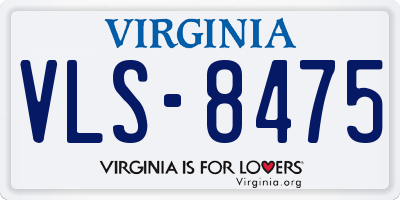 VA license plate VLS8475