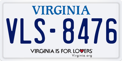 VA license plate VLS8476