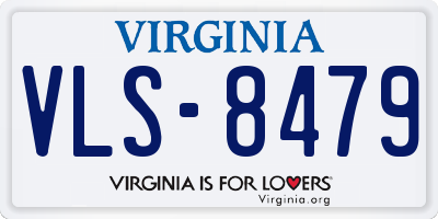 VA license plate VLS8479