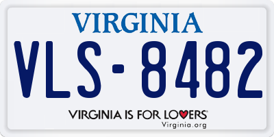 VA license plate VLS8482