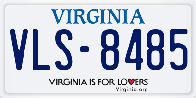 VA license plate VLS8485