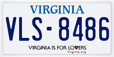 VA license plate VLS8486
