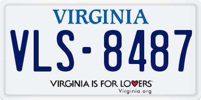 VA license plate VLS8487
