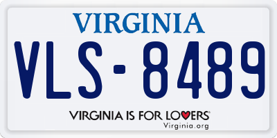 VA license plate VLS8489