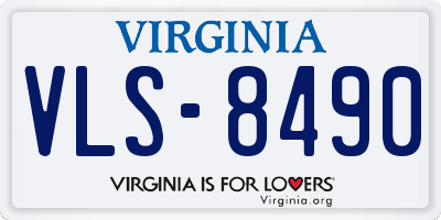 VA license plate VLS8490