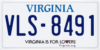VA license plate VLS8491