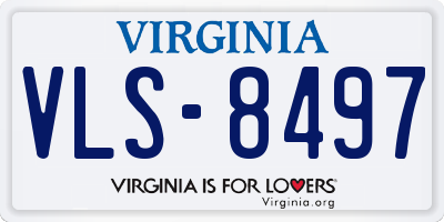 VA license plate VLS8497