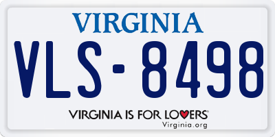 VA license plate VLS8498