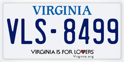 VA license plate VLS8499