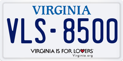 VA license plate VLS8500
