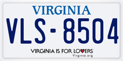 VA license plate VLS8504