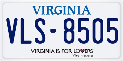 VA license plate VLS8505