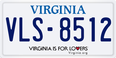 VA license plate VLS8512