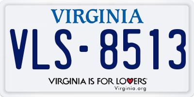 VA license plate VLS8513