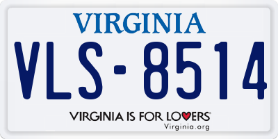 VA license plate VLS8514