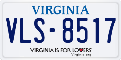 VA license plate VLS8517