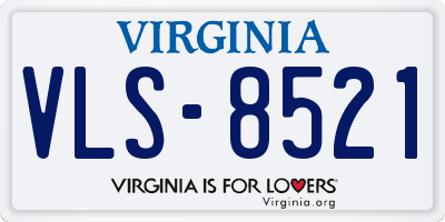 VA license plate VLS8521
