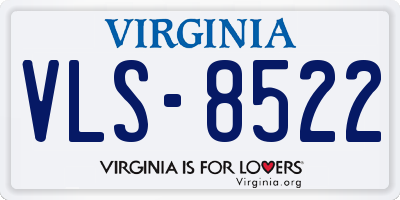 VA license plate VLS8522