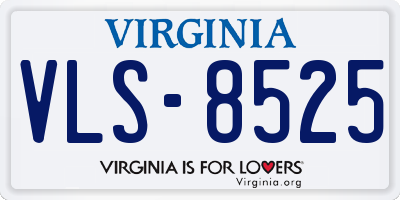 VA license plate VLS8525