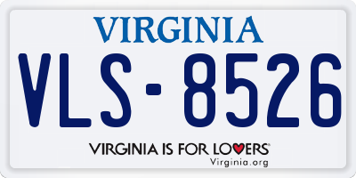 VA license plate VLS8526