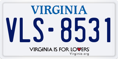 VA license plate VLS8531