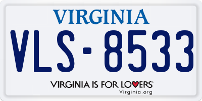VA license plate VLS8533