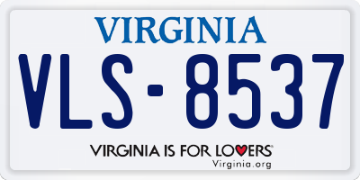 VA license plate VLS8537