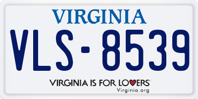 VA license plate VLS8539