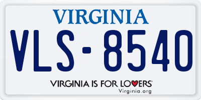 VA license plate VLS8540