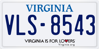 VA license plate VLS8543