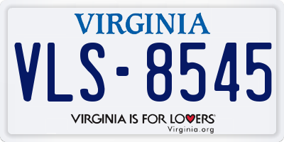 VA license plate VLS8545