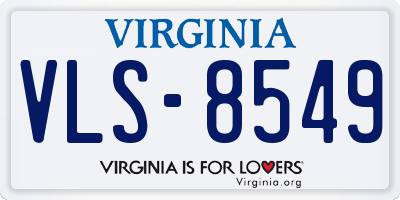 VA license plate VLS8549