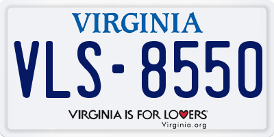 VA license plate VLS8550