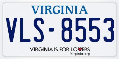 VA license plate VLS8553
