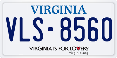 VA license plate VLS8560