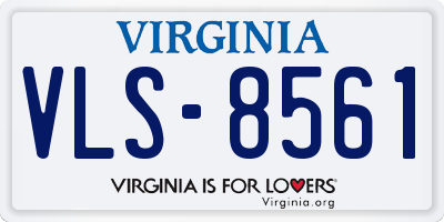 VA license plate VLS8561