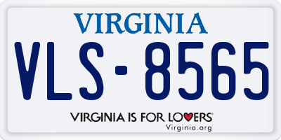 VA license plate VLS8565