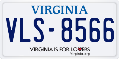 VA license plate VLS8566