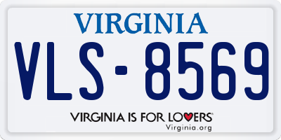 VA license plate VLS8569