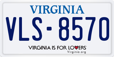 VA license plate VLS8570