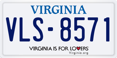 VA license plate VLS8571