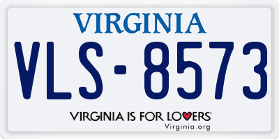 VA license plate VLS8573