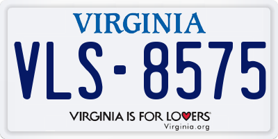 VA license plate VLS8575