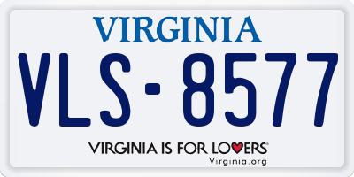 VA license plate VLS8577
