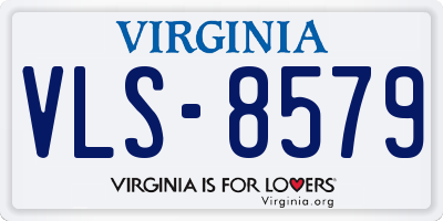 VA license plate VLS8579