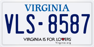 VA license plate VLS8587