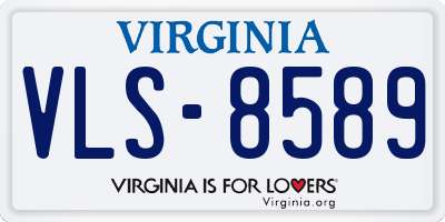 VA license plate VLS8589