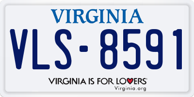 VA license plate VLS8591